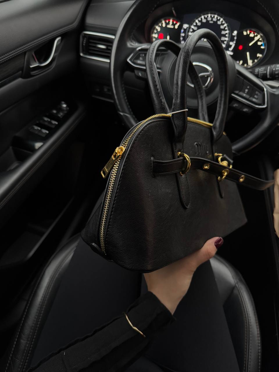 Miu Miu Aventure Nappa Leather Top-Handle Bag Black - 2