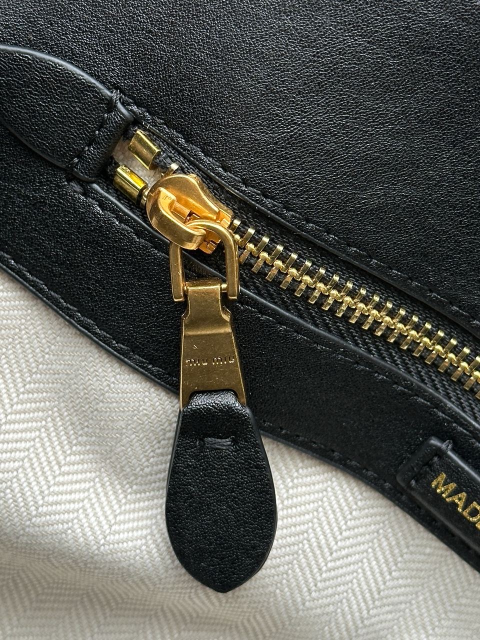 Miu Miu Aventure Nappa Leather Top-Handle Bag Black - 6