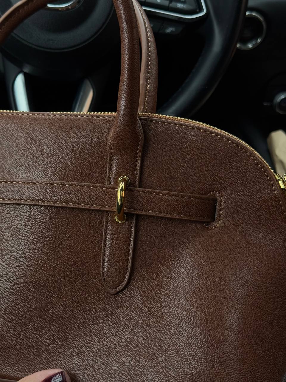 Miu Miu Aventure Nappa Leather Top-Handle Bag Brown - 4