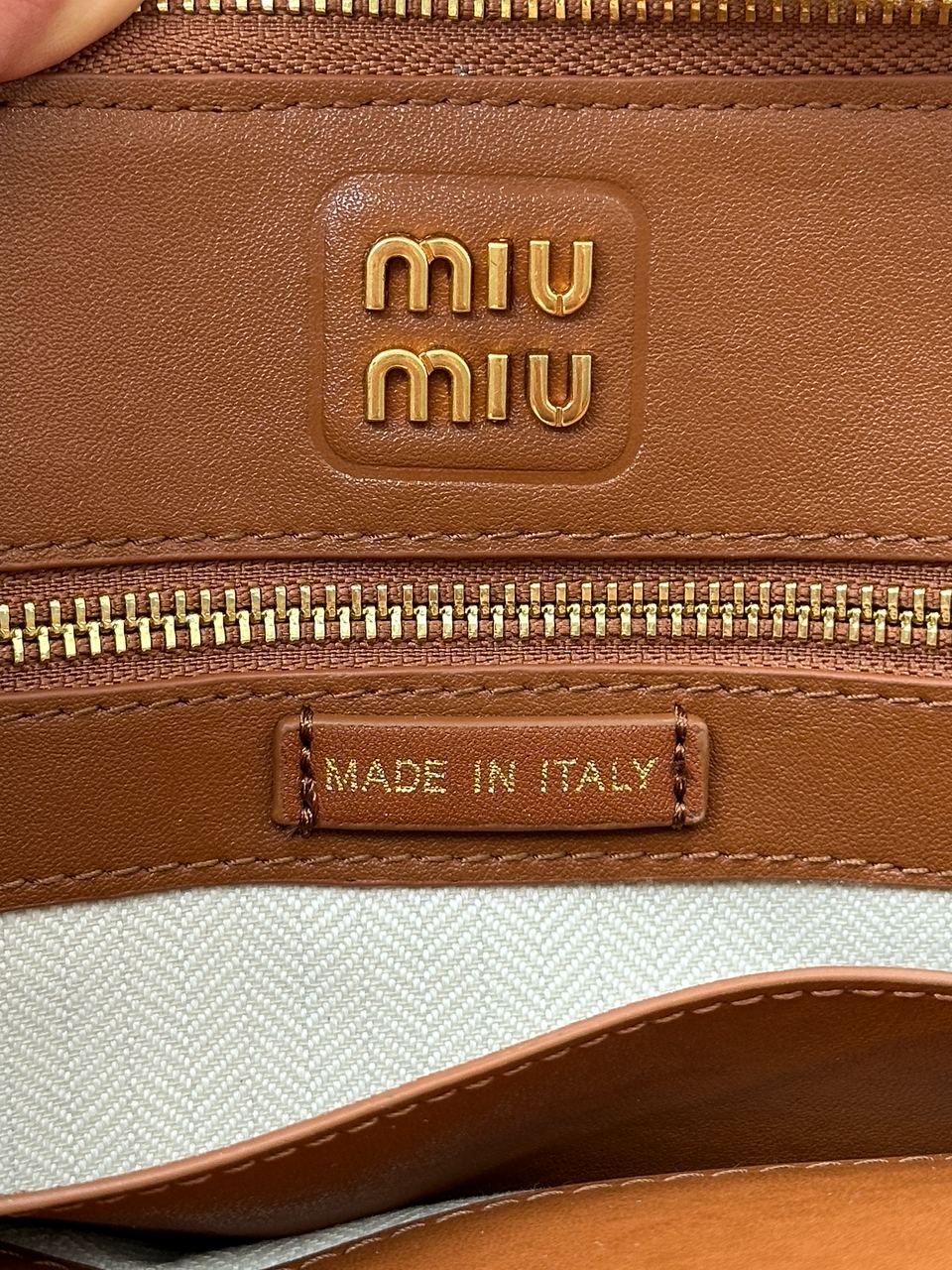 Miu Miu Aventure Nappa Leather Top-Handle Bag Brown - 4