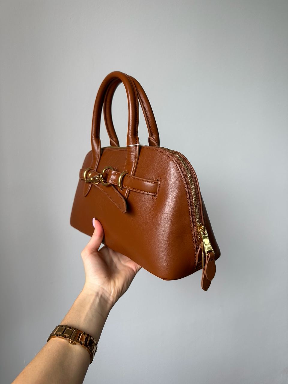 Miu Miu Aventure Nappa Leather Top-Handle Bag Brown - 5