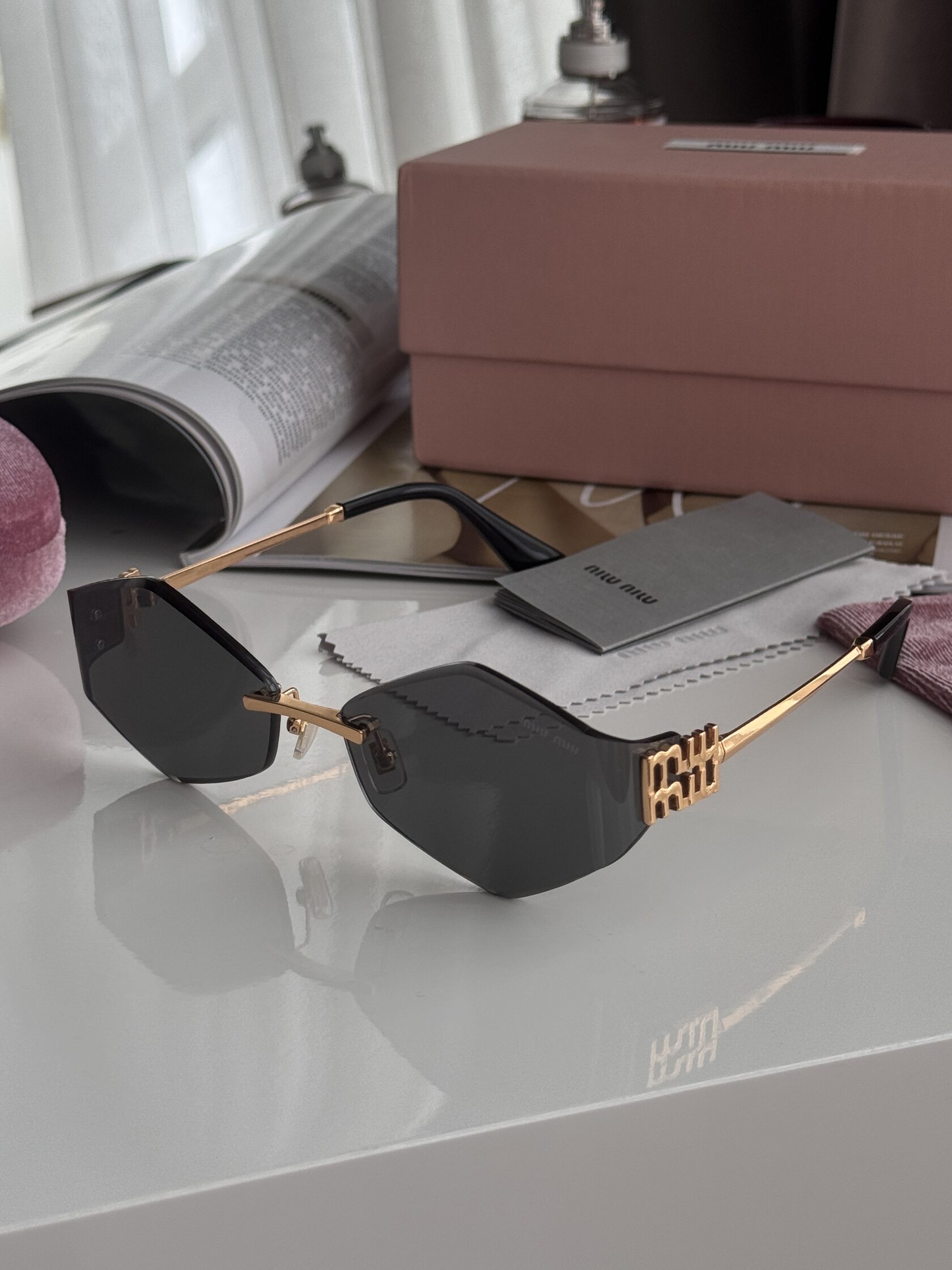 Miu Miu Black/Gold MU 140AV 5AK-101 - 2