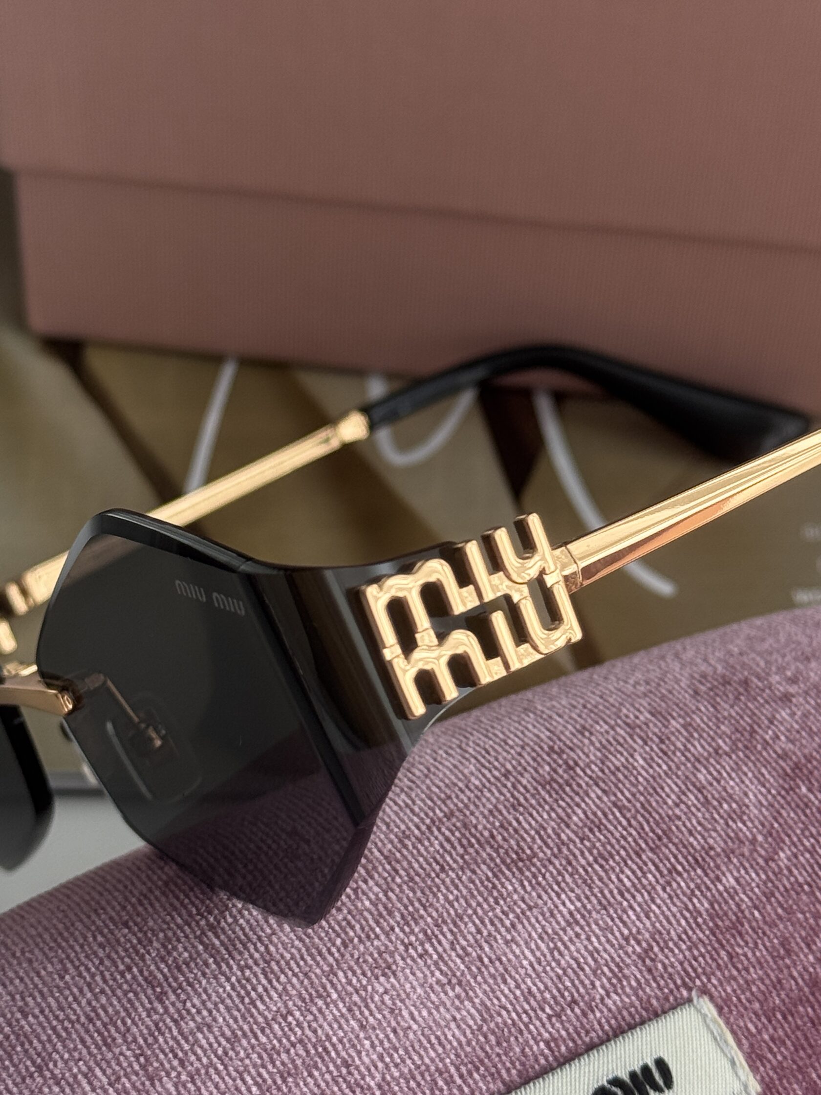 Miu Miu Black/Gold MU 140AV 5AK-101 - 5