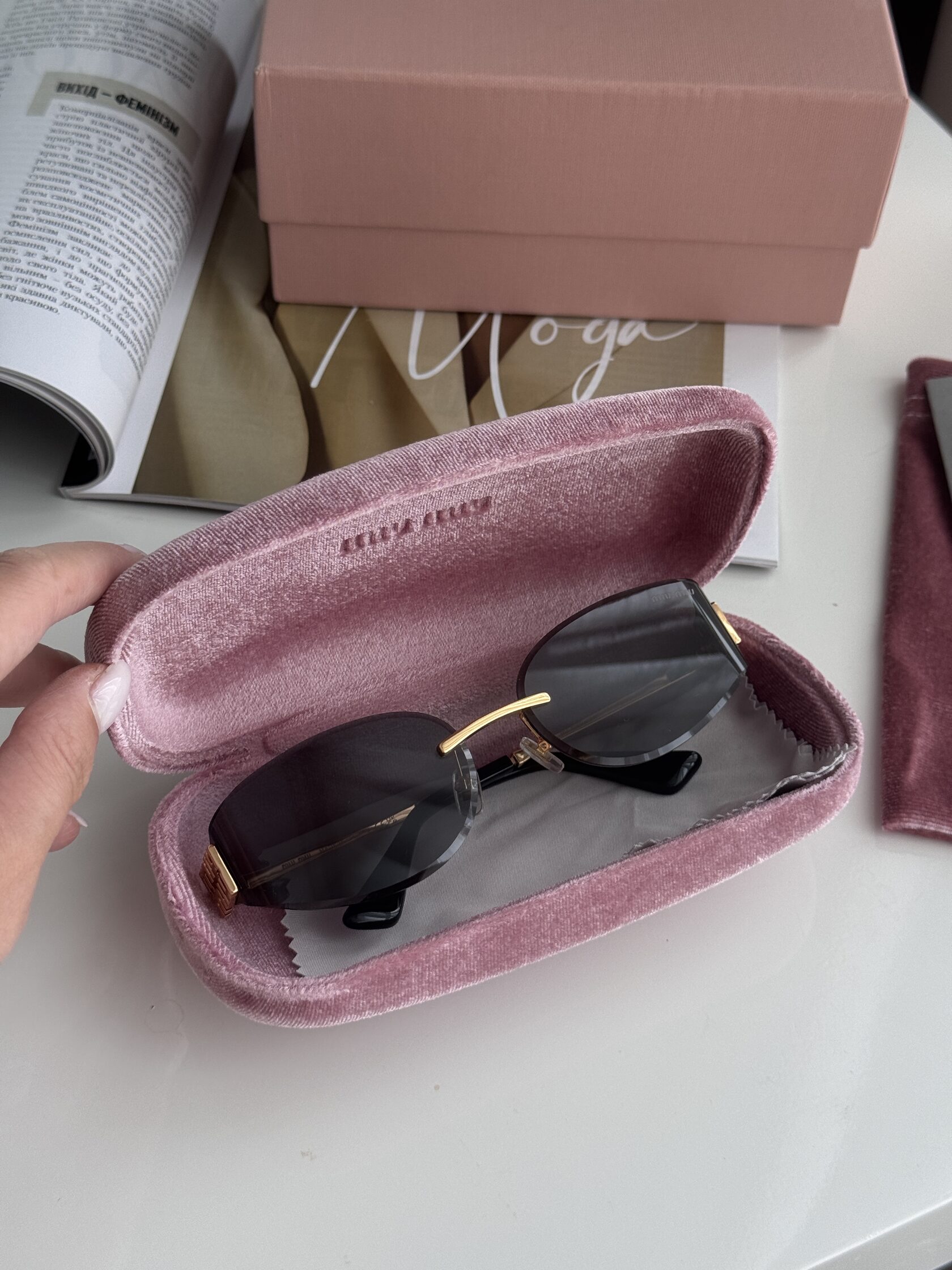 Miu Miu Black/Gold MU 8065 5AK-101 - 2