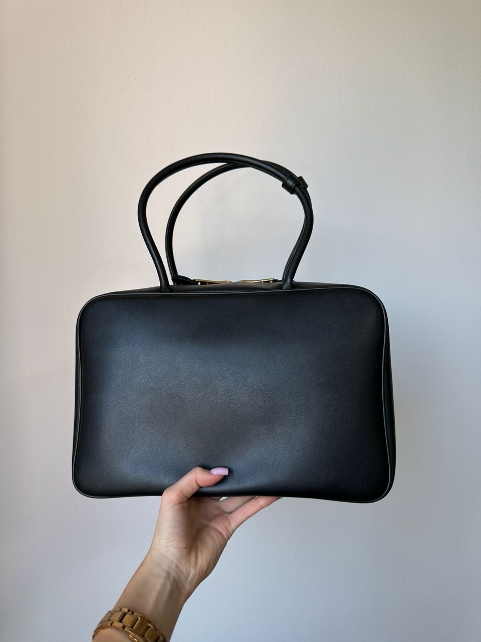 Miu Miu Black Leather Beau Top-Handle Bag - 4