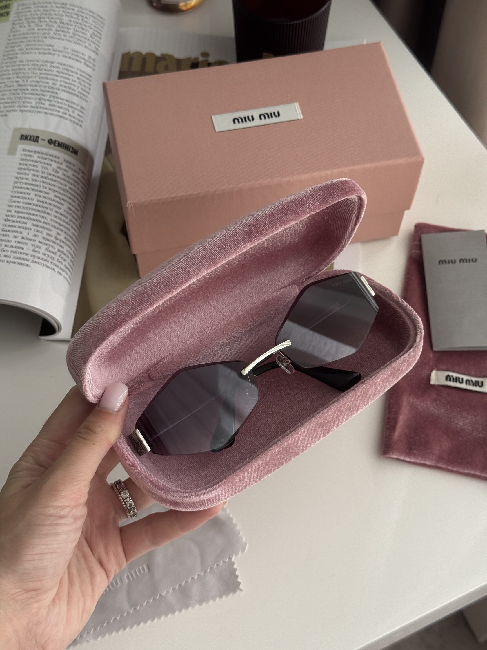 Miu Miu Black/Silver MU 140AV AAV-101 - 3