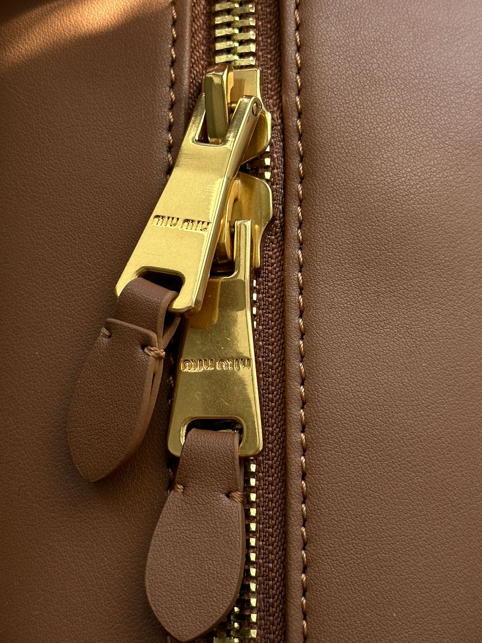 Miu Miu Brown Leather Beau Top-Handle Bag - 7