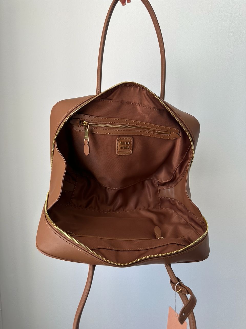 Miu Miu Brown Leather Beau Top-Handle Bag - 9