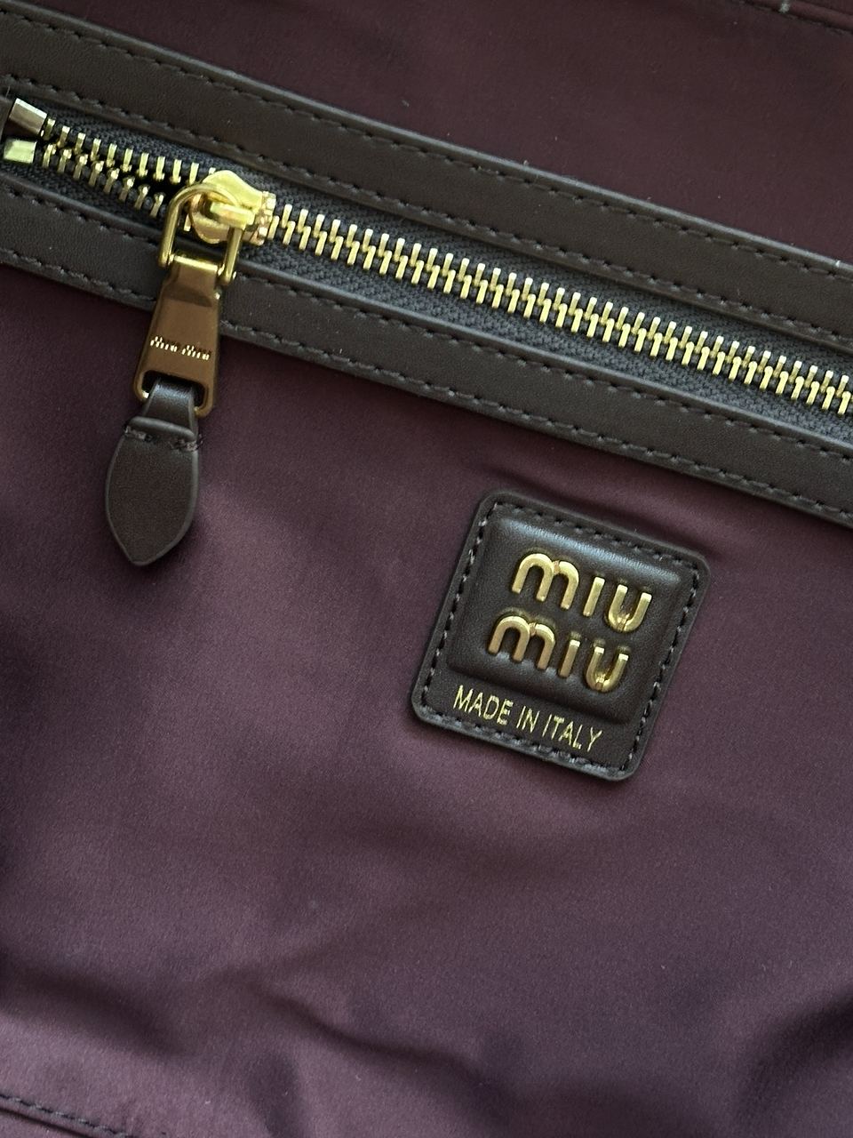 Miu Miu Chocolate Leather Beau Top-Handle Bag - 8