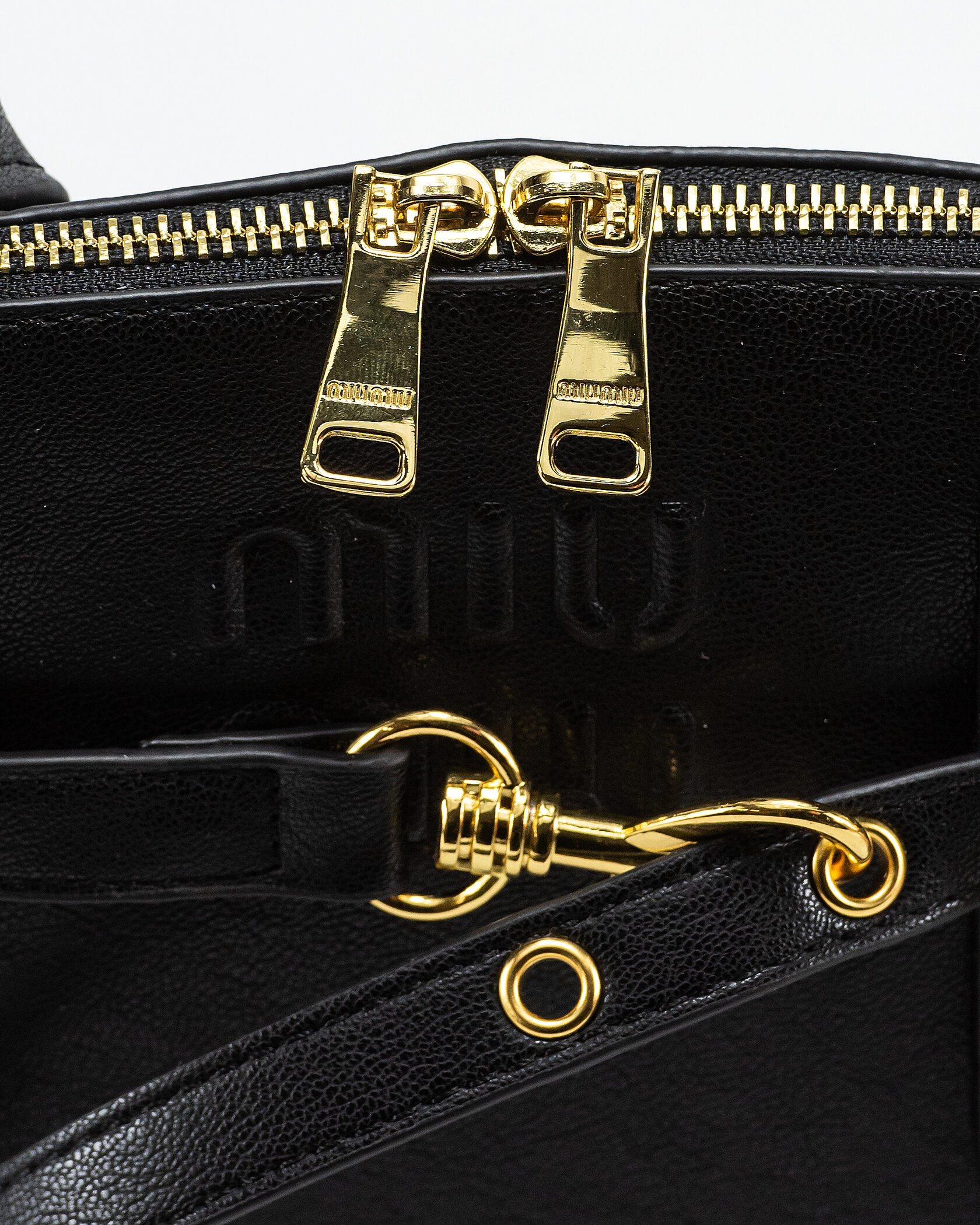 Miu Miu Classic Leather Bowler Bag Black - 6