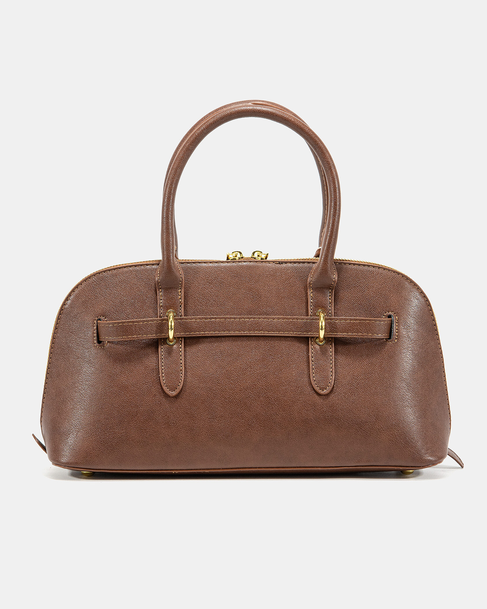 Miu Miu Classic Leather Bowler Bag Brown - 8