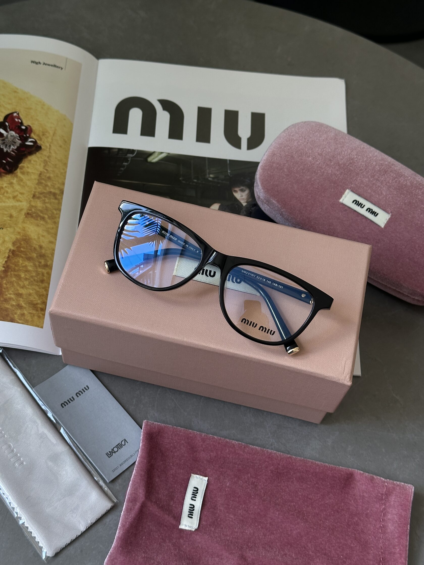 Miu Miu Clear/Black SMU 01WV 1AB-101 - 5