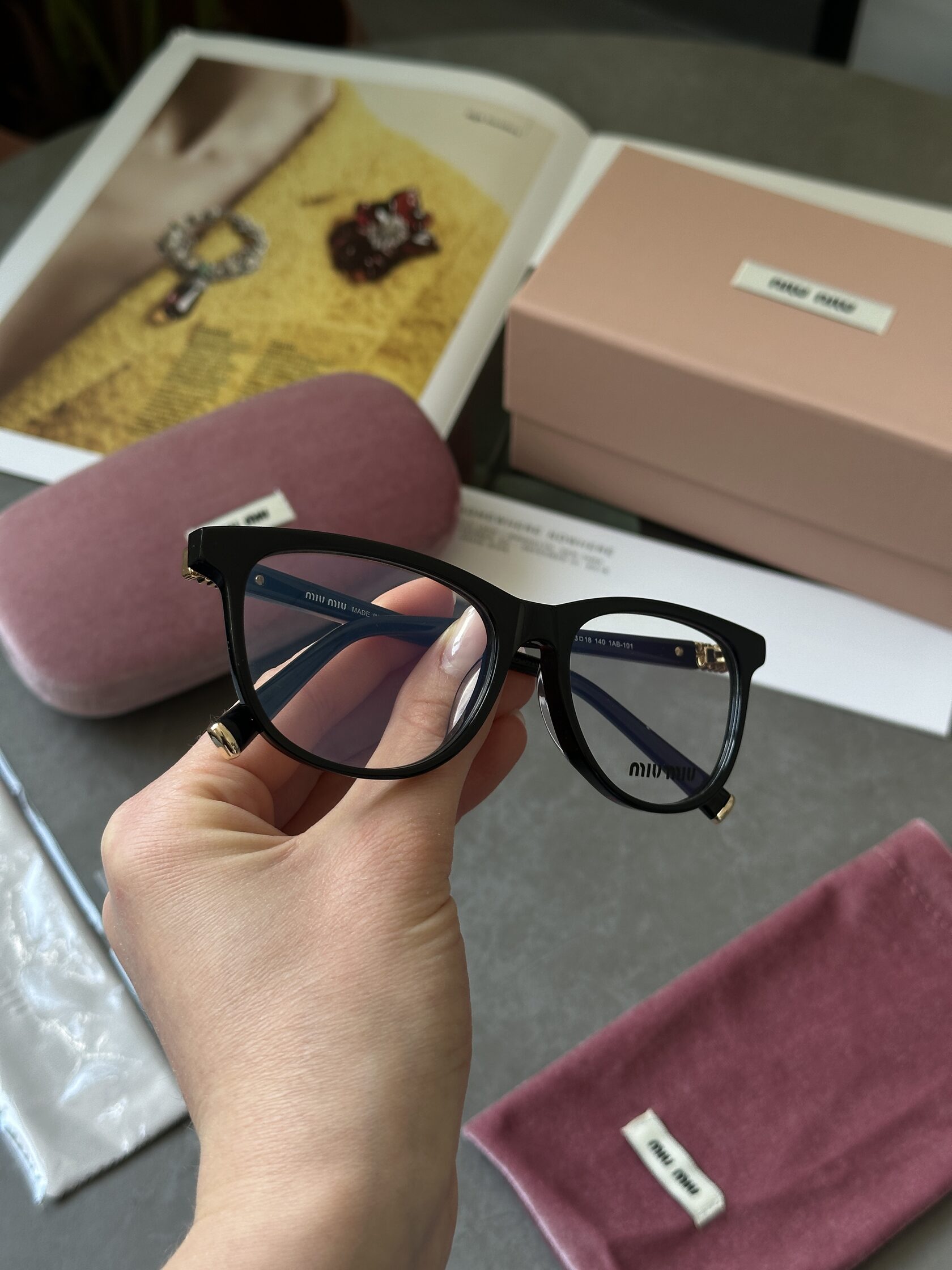 Miu Miu Clear/Black SMU 01WV 1AB-101 - 8