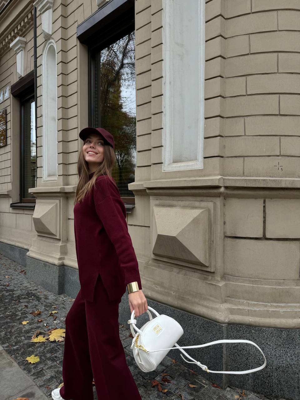 Miu Miu Half-Moon Leather Handbag White - 4