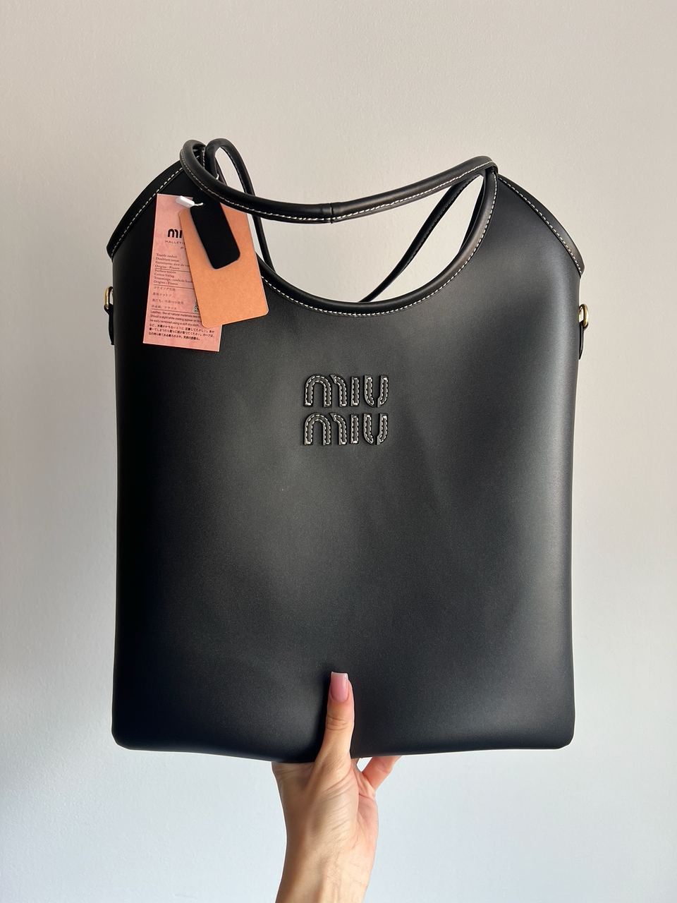 Miu Miu Ivy Leather Bag Black - 2