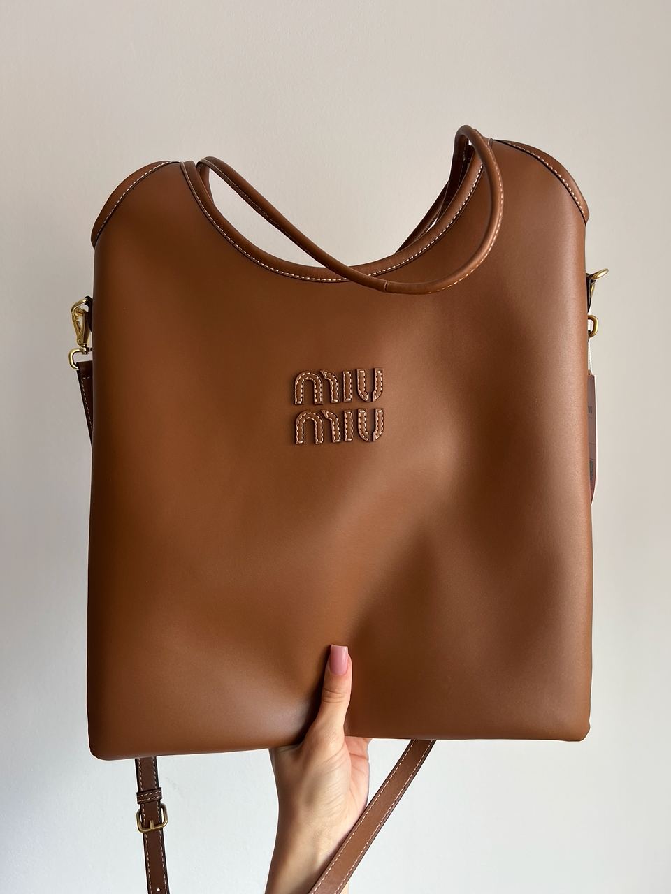 Miu Miu Ivy Leather Bag Brown - 2