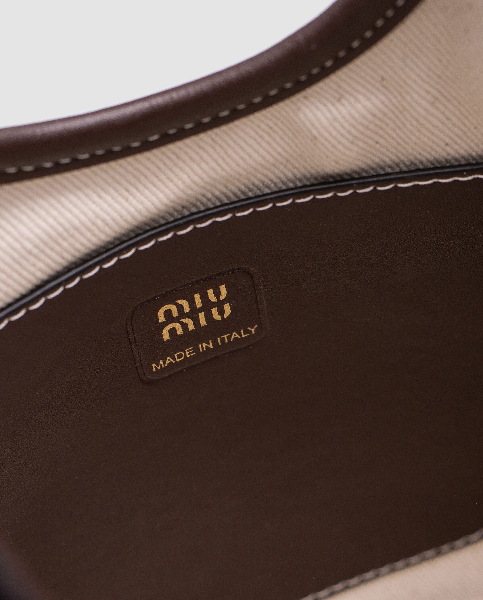 Miu Miu Ivy Leather Mini Bag Dark Brown - 10