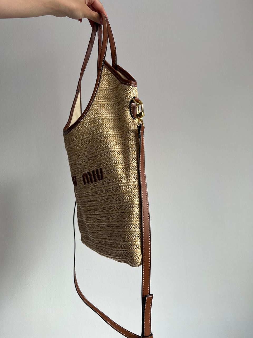 Miu Miu Ivy Straw Bag - 6