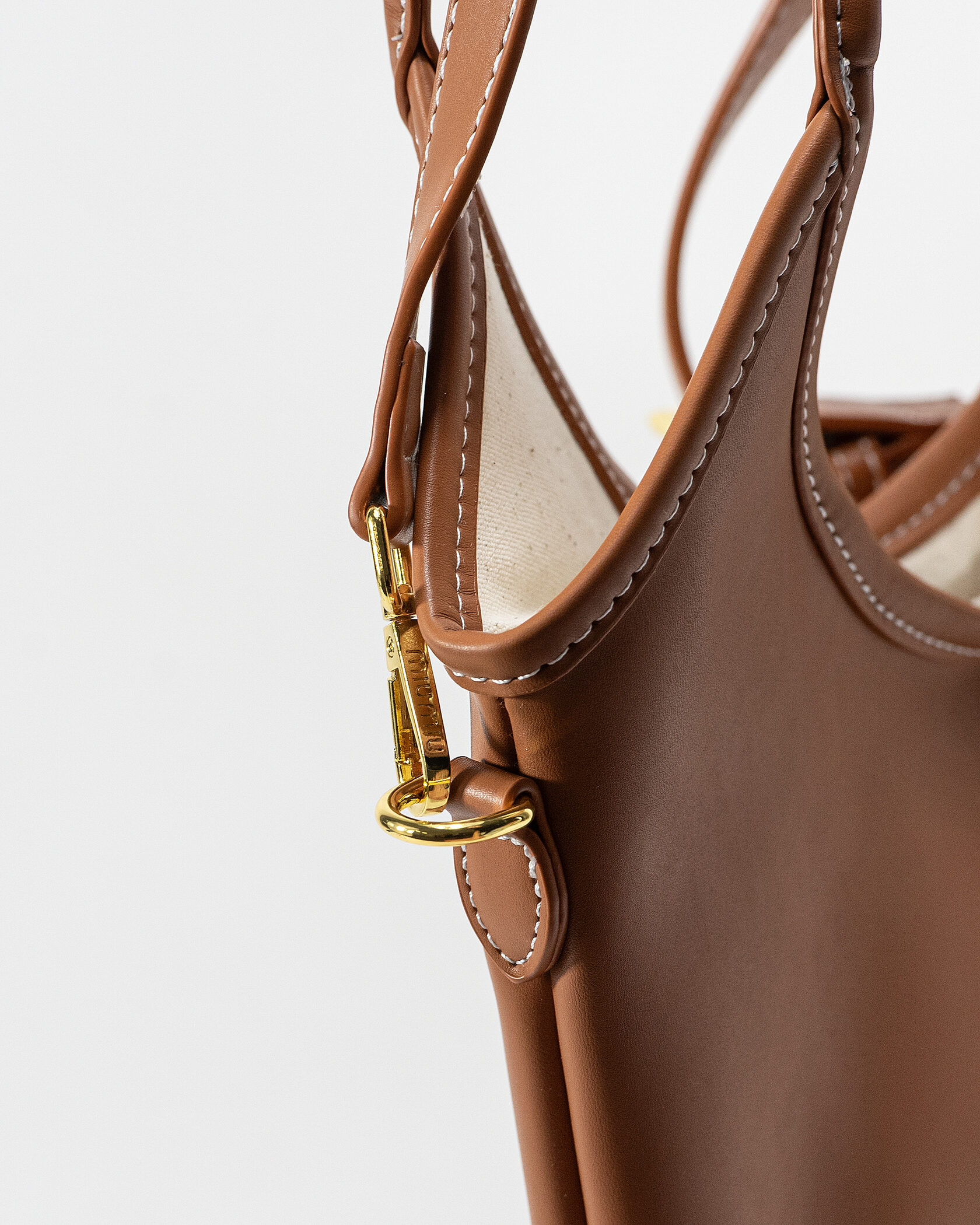 Miu Miu Large Hobo Bag in Cognac/Tan Leather - 8