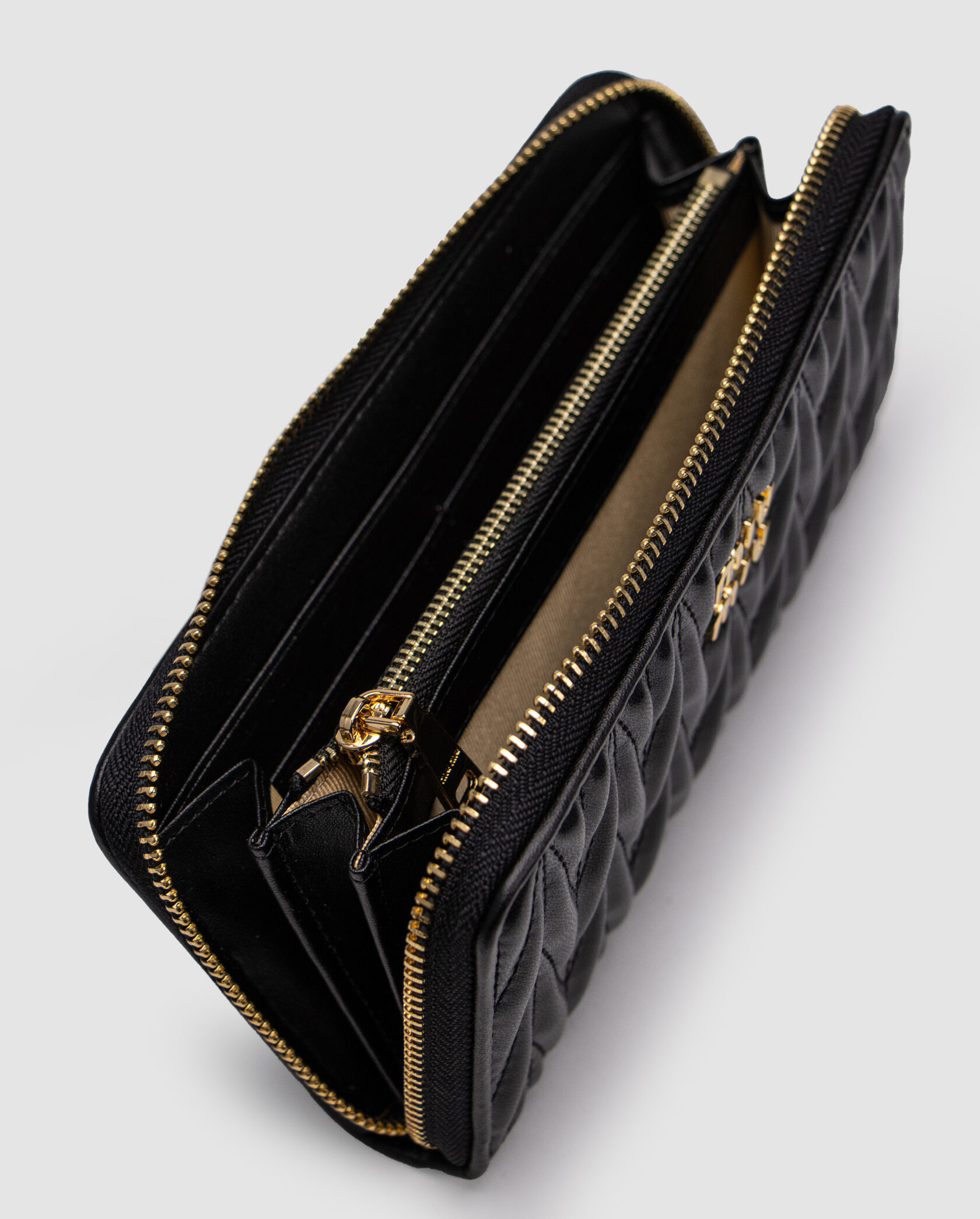 Miu Miu Large Matelassé Nappa Leather Wallet Black - 11