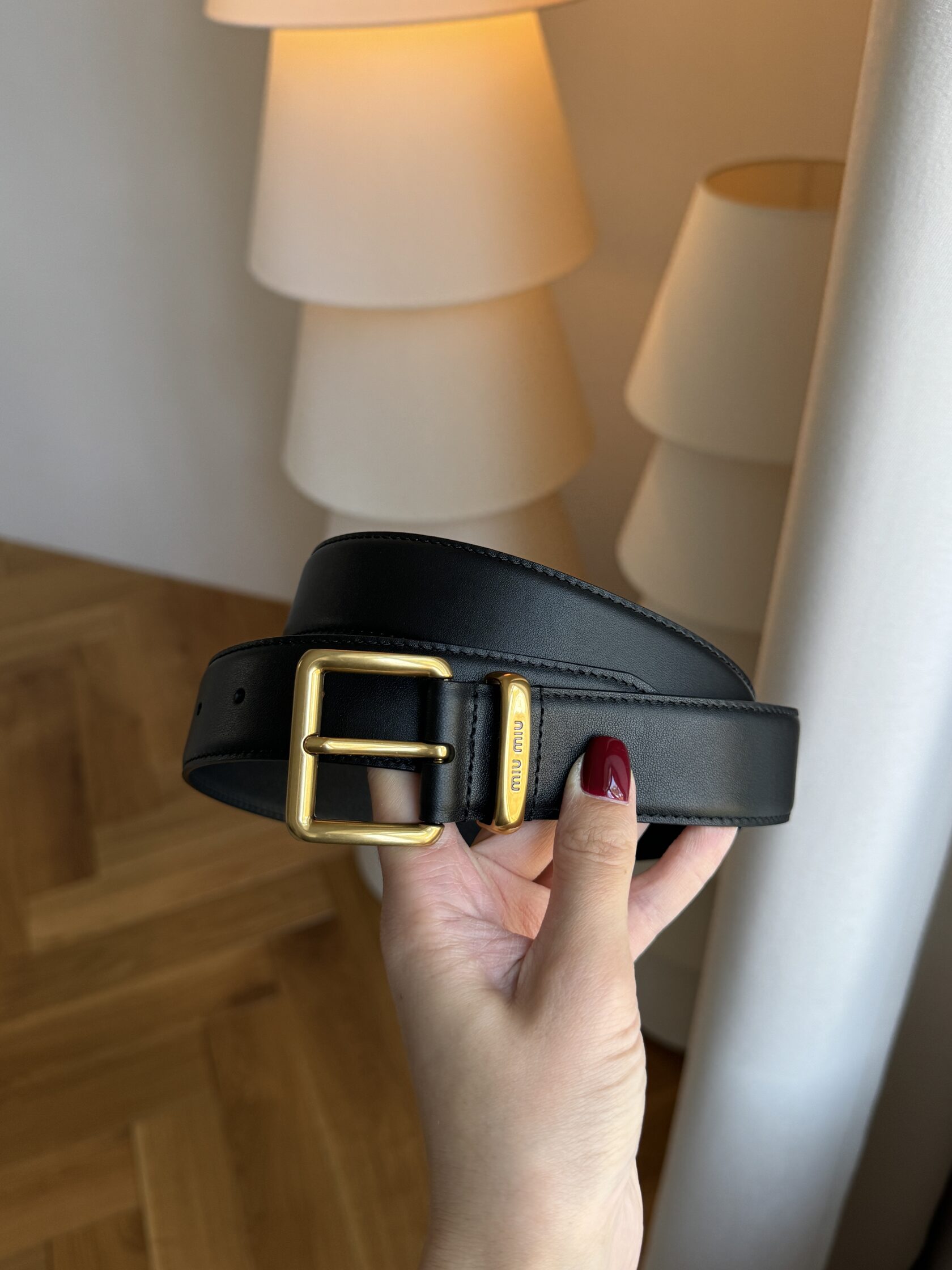 Miu Miu Leather Belt Black - 13