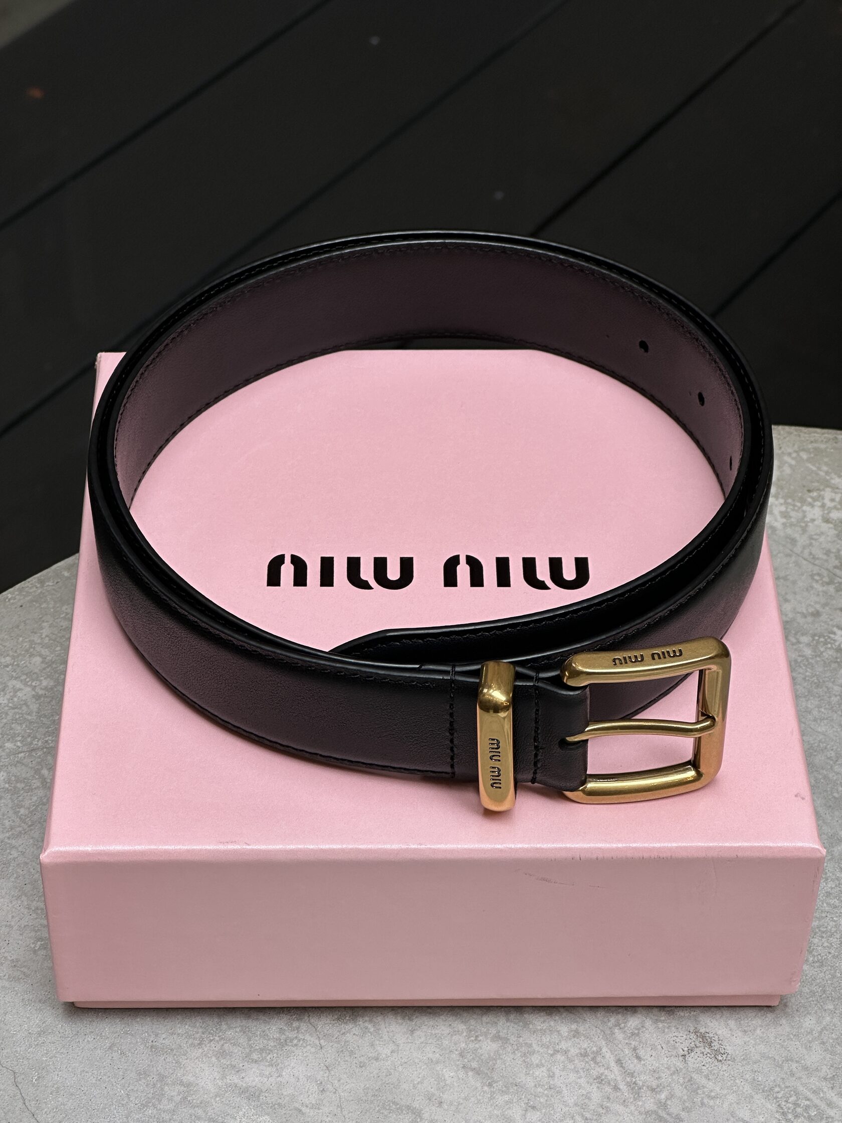 Miu Miu Leather Belt Black - 8