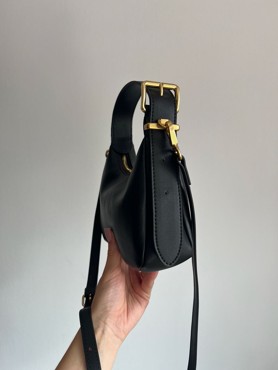 Miu Miu Leather Hobo Bag Black - 5