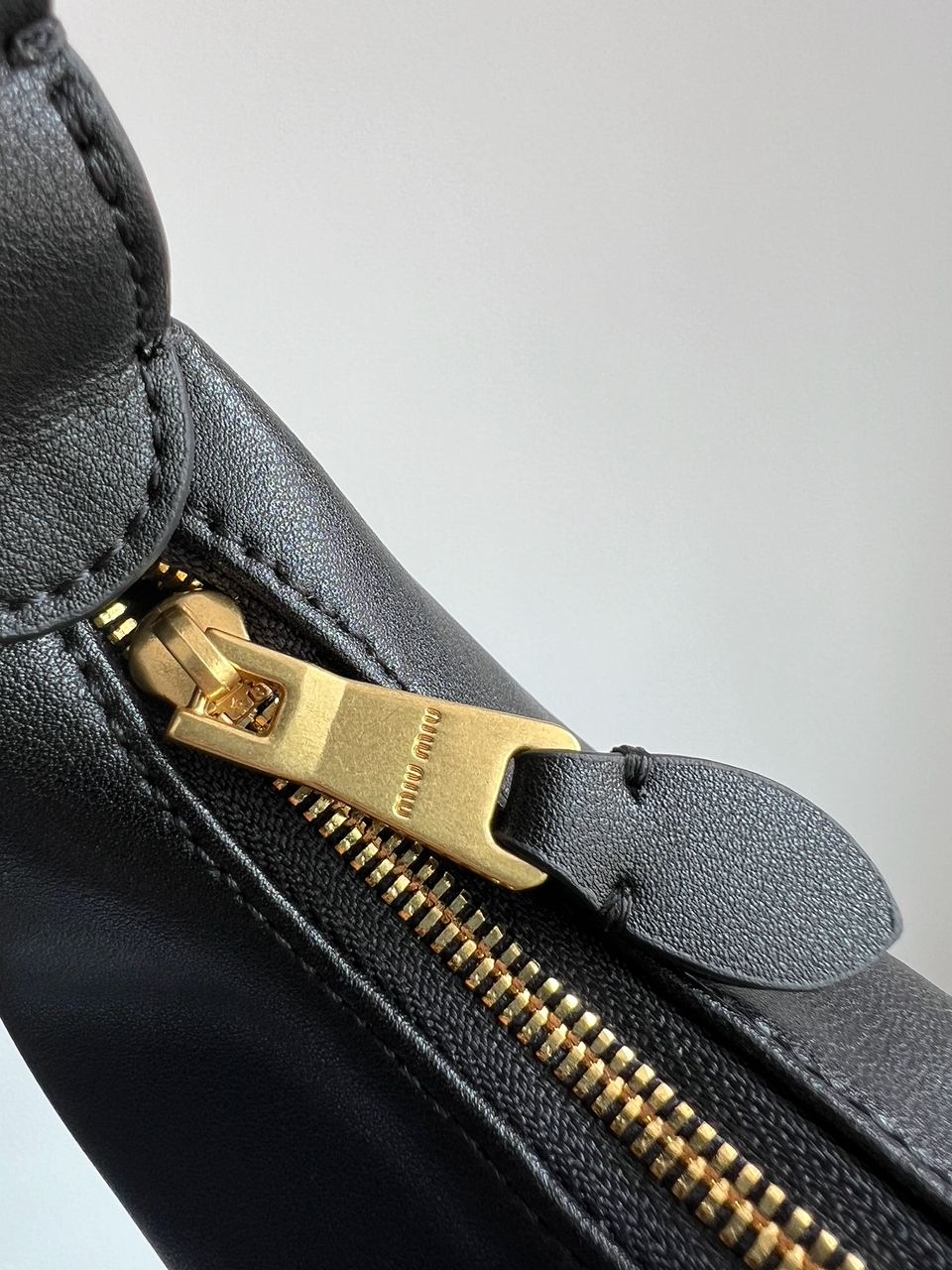 Miu Miu Leather Hobo Bag Black - 9