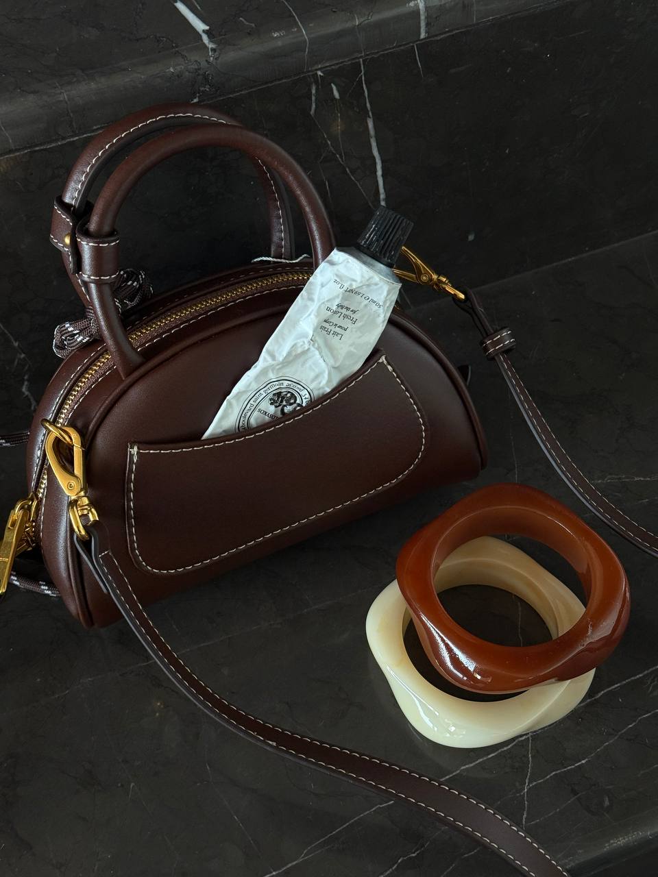 Miu Miu Leather Top-Handle Bag Brown - 11