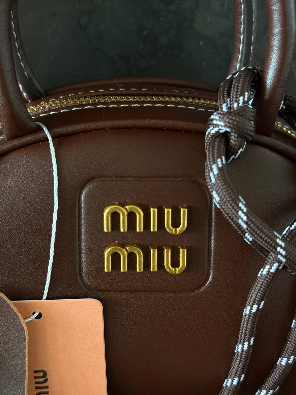 Miu Miu Leather Top-Handle Bag Brown - 4
