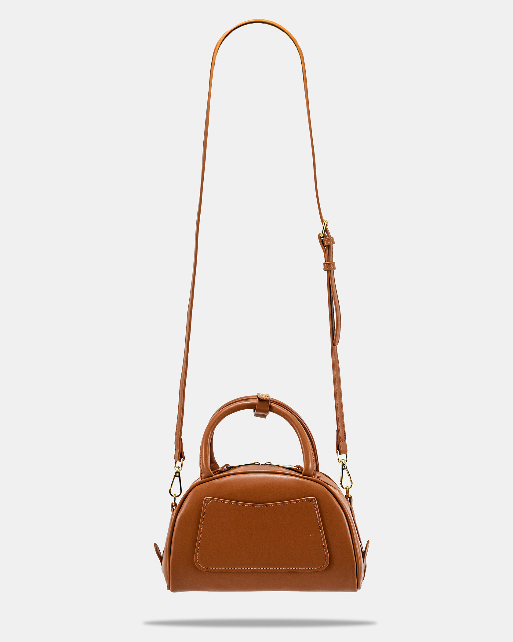 Miu Miu Leather Top Handle Bag Brown - 9