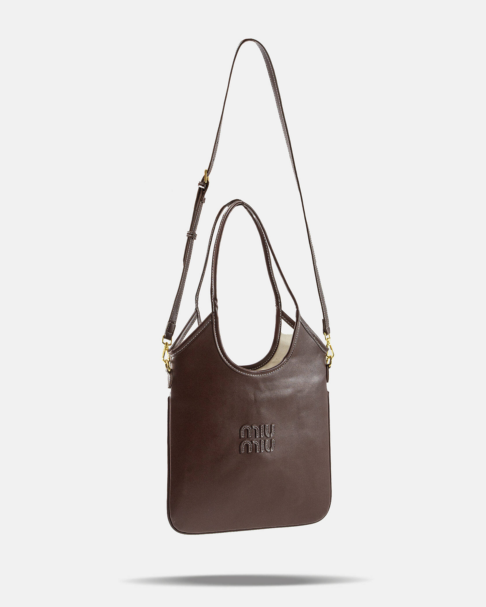 Miu Miu Medium Hobo Bag in Brown Leather - 5