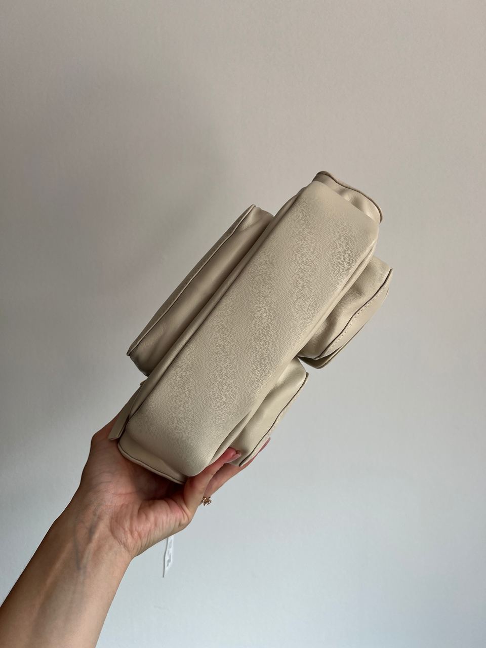 Miu Miu Nappa Leather Pocket Bag Cream - 8