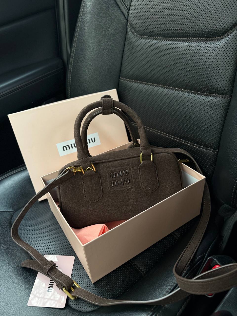 Miu Miu Nappa Leather Pocket Bag - 3