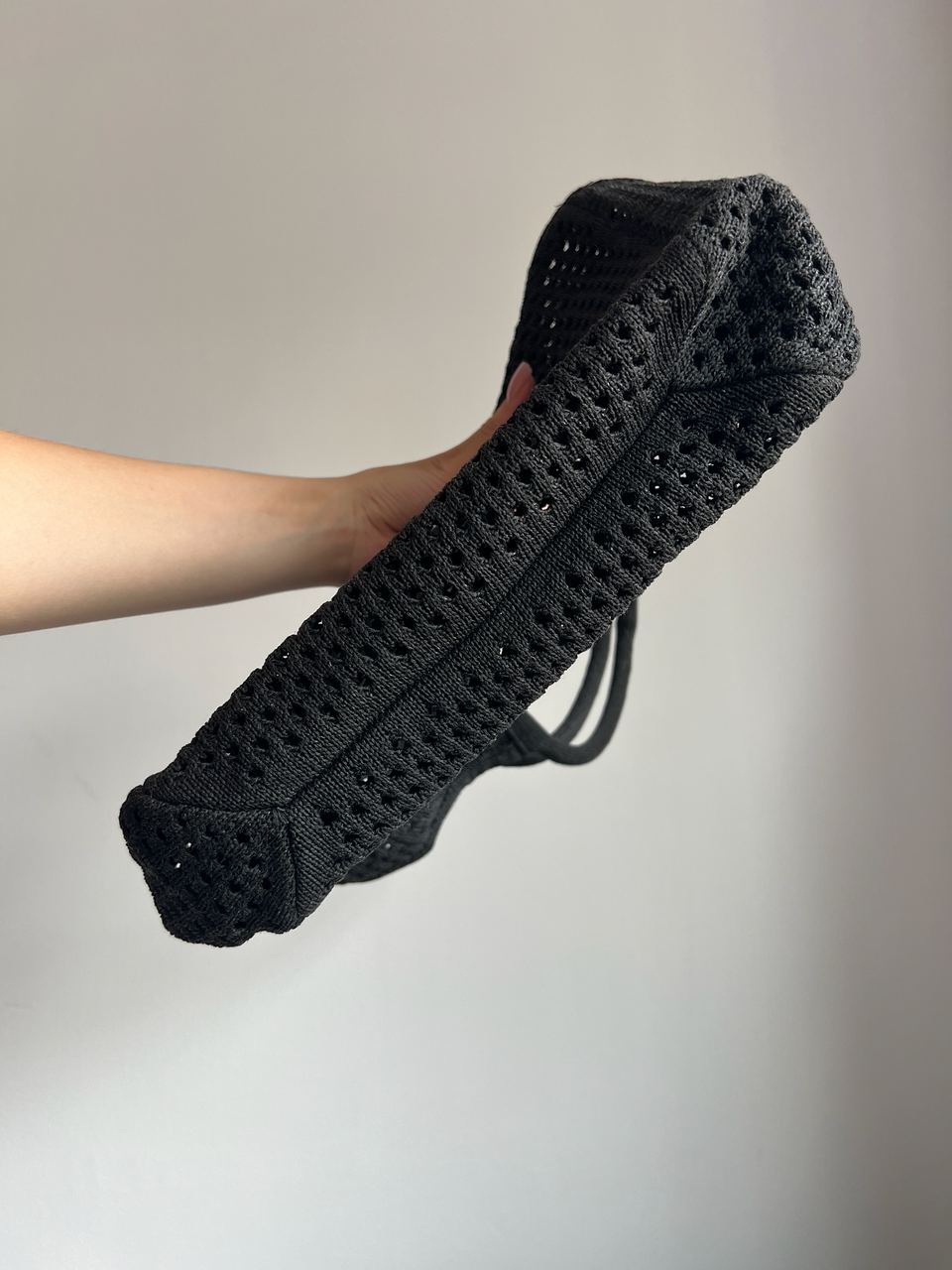 Miu Miu Raffia And Linen Tote Bag Black - 7