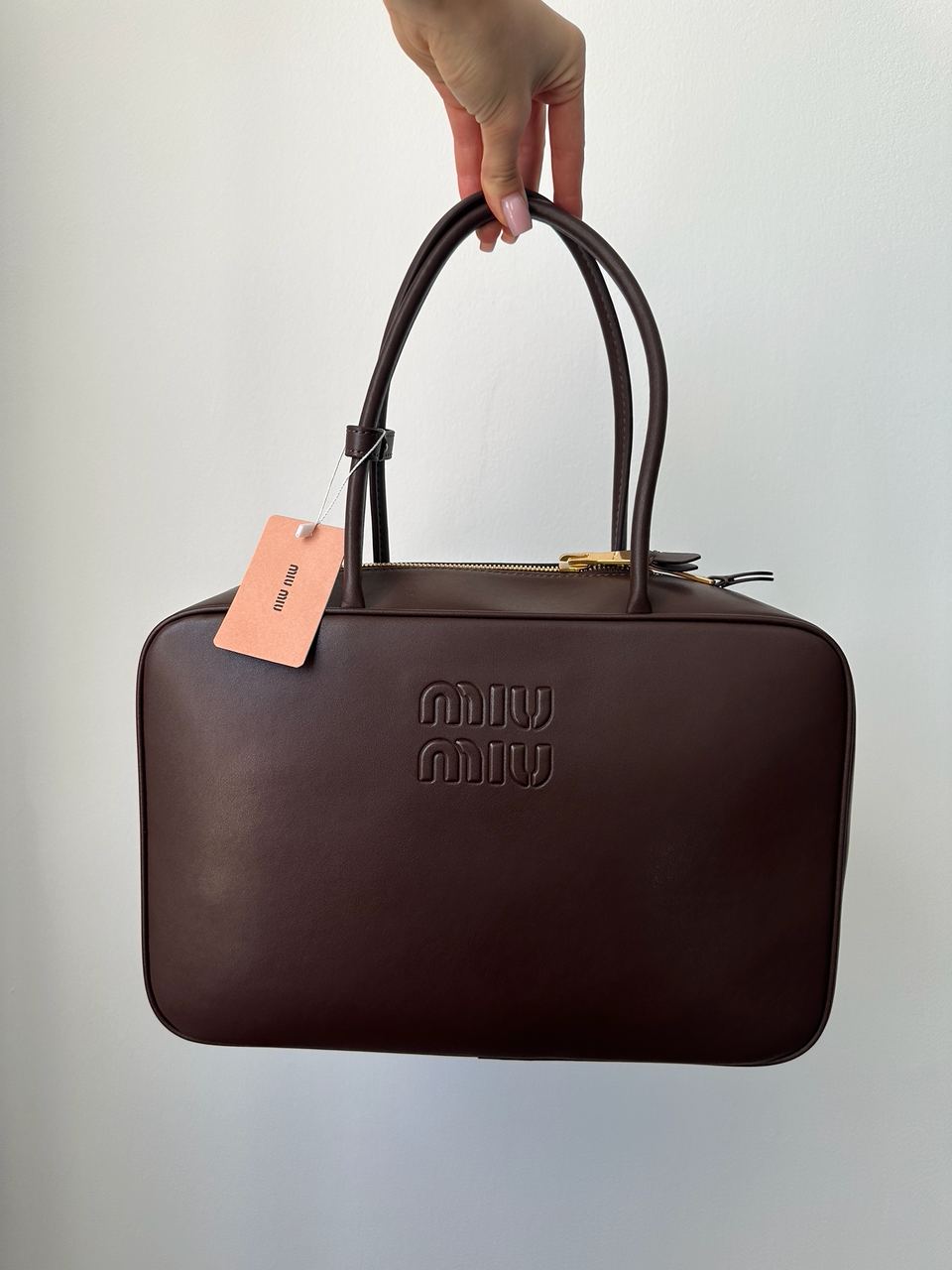 Miu Miu Ripe Cherry Leather Beau Top-Handle Bag - 2