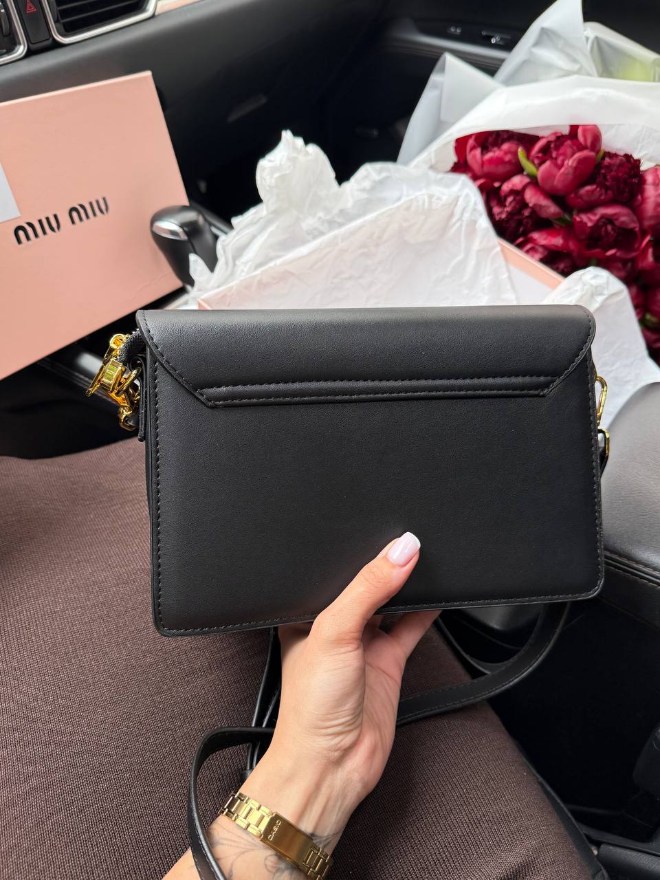 Miu Miu Shoulder Leather Bag - 8
