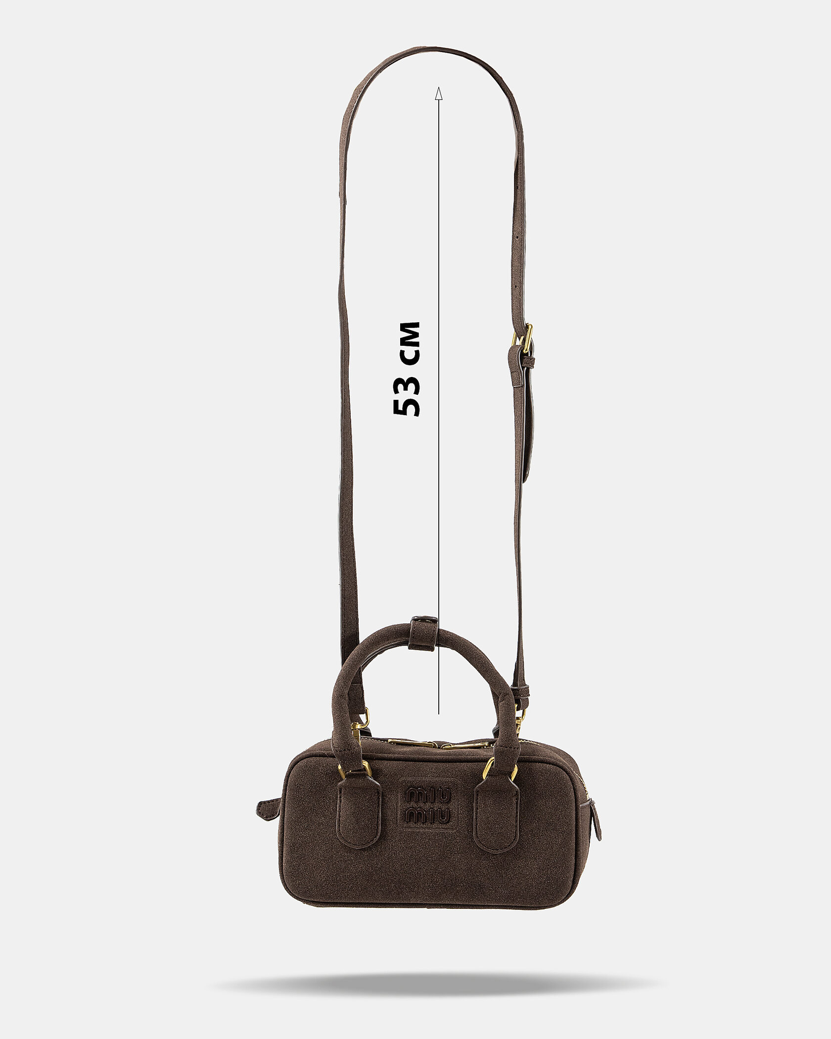Miu Miu Small Arcadie Bag in Brown Suede - 4