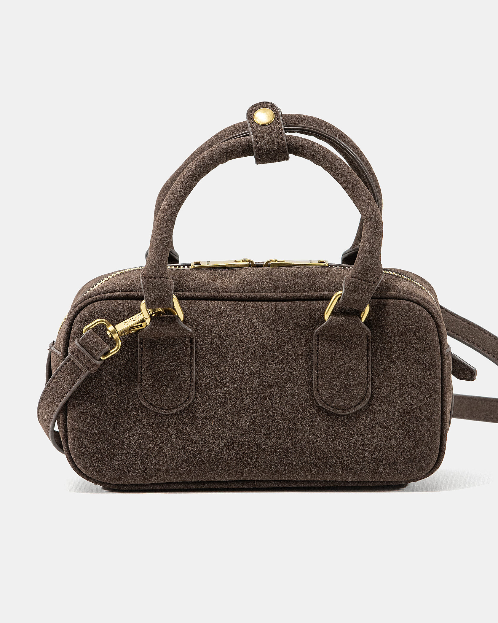 Miu Miu Small Arcadie Bag in Brown Suede - 7