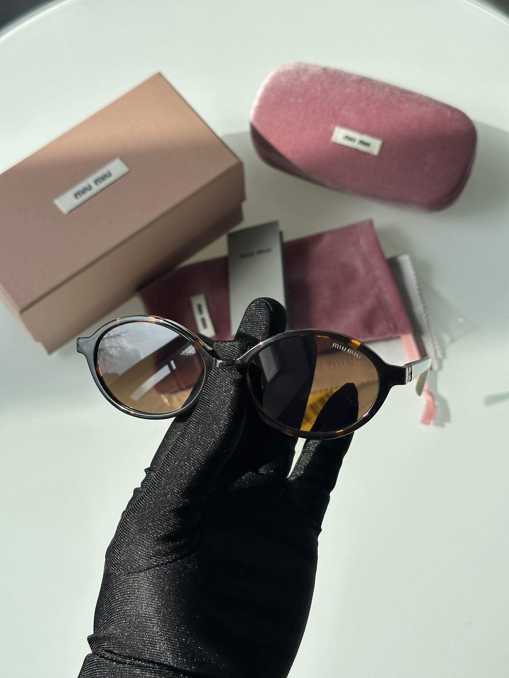 Miu Miu SMU04Z VAU-02N Leo/Brown - 8