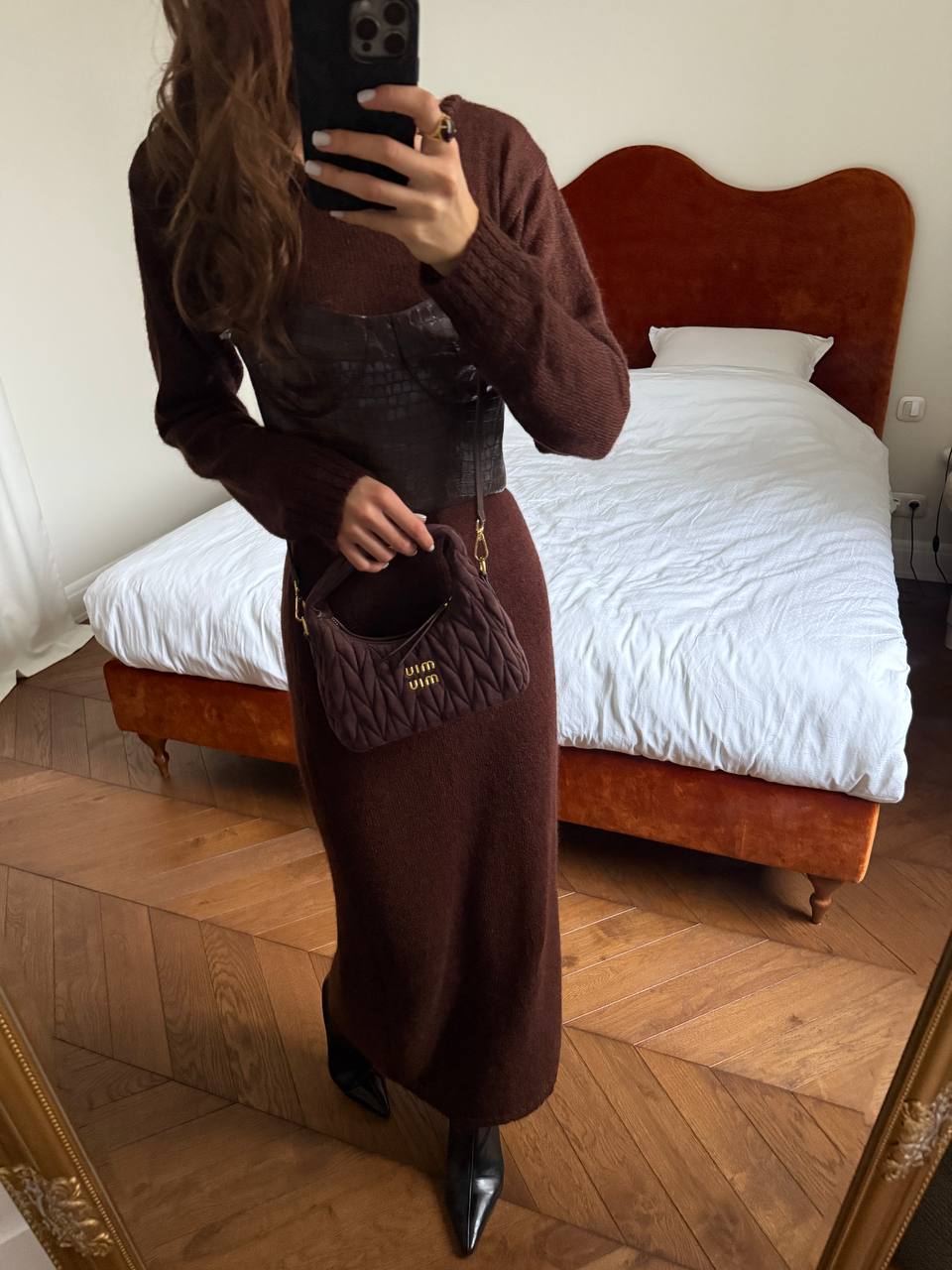 Miu Miu Wander Small matelassé suede shoulder bag - 6