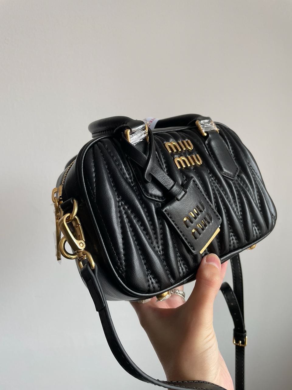 MiuMiu Arcadie Matelass? Nappa Leather Bag Black - 15