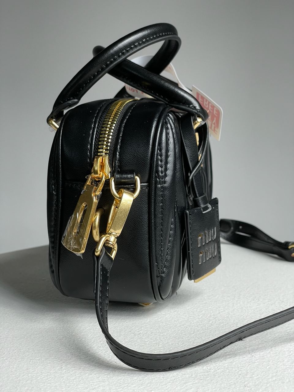 MiuMiu Arcadie Matelass? Nappa Leather Bag Black - 20