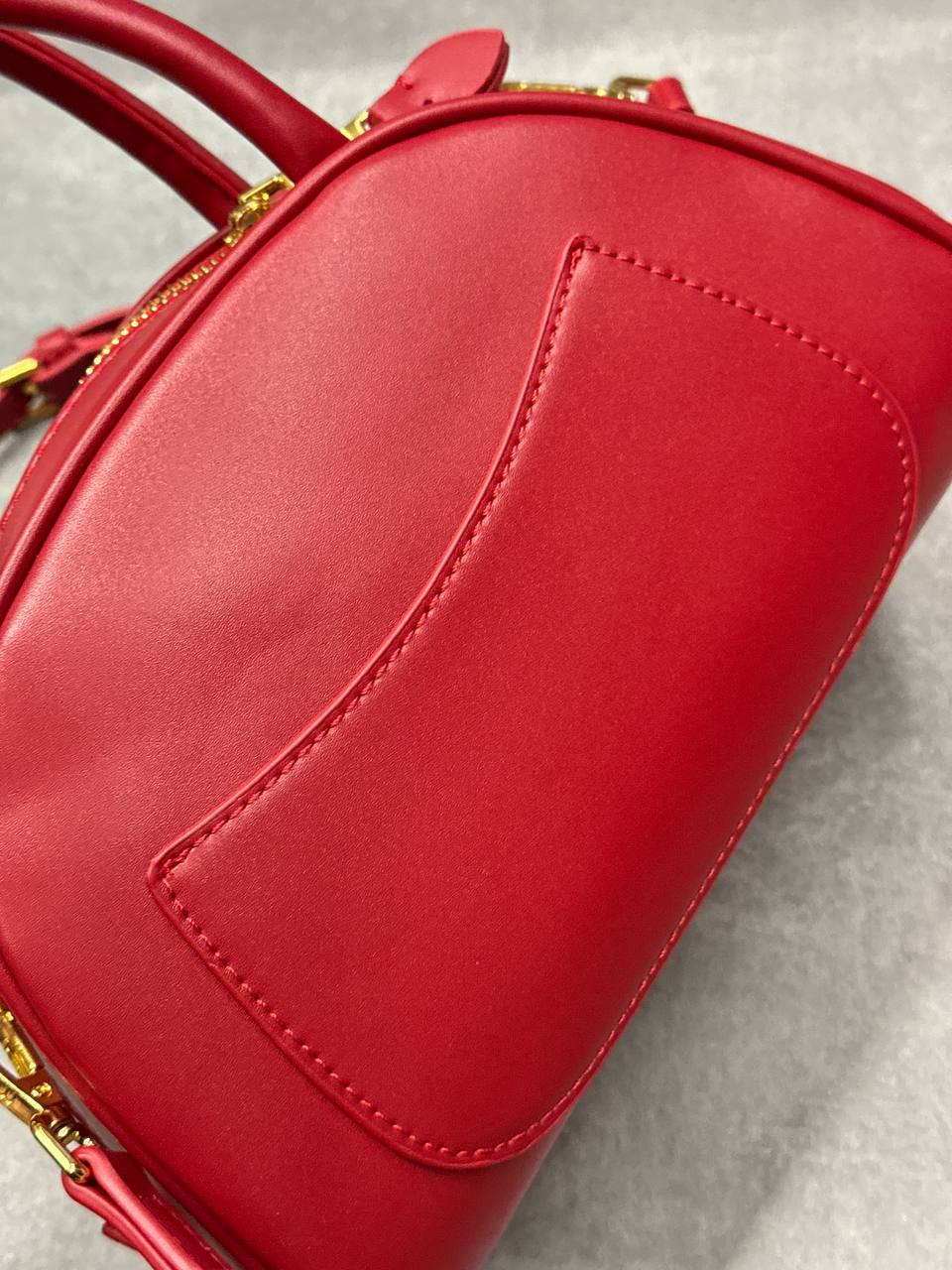 MiuMiu Leather Top-Handle Bag Red - 4