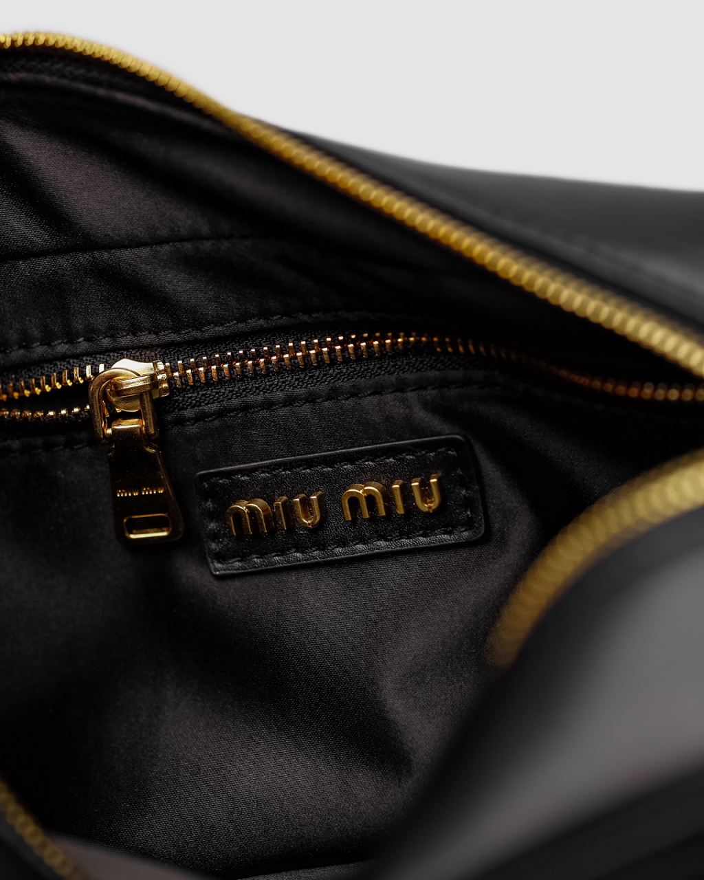 MiuMiu Nappa Leather Shoulder Bag Black - 25