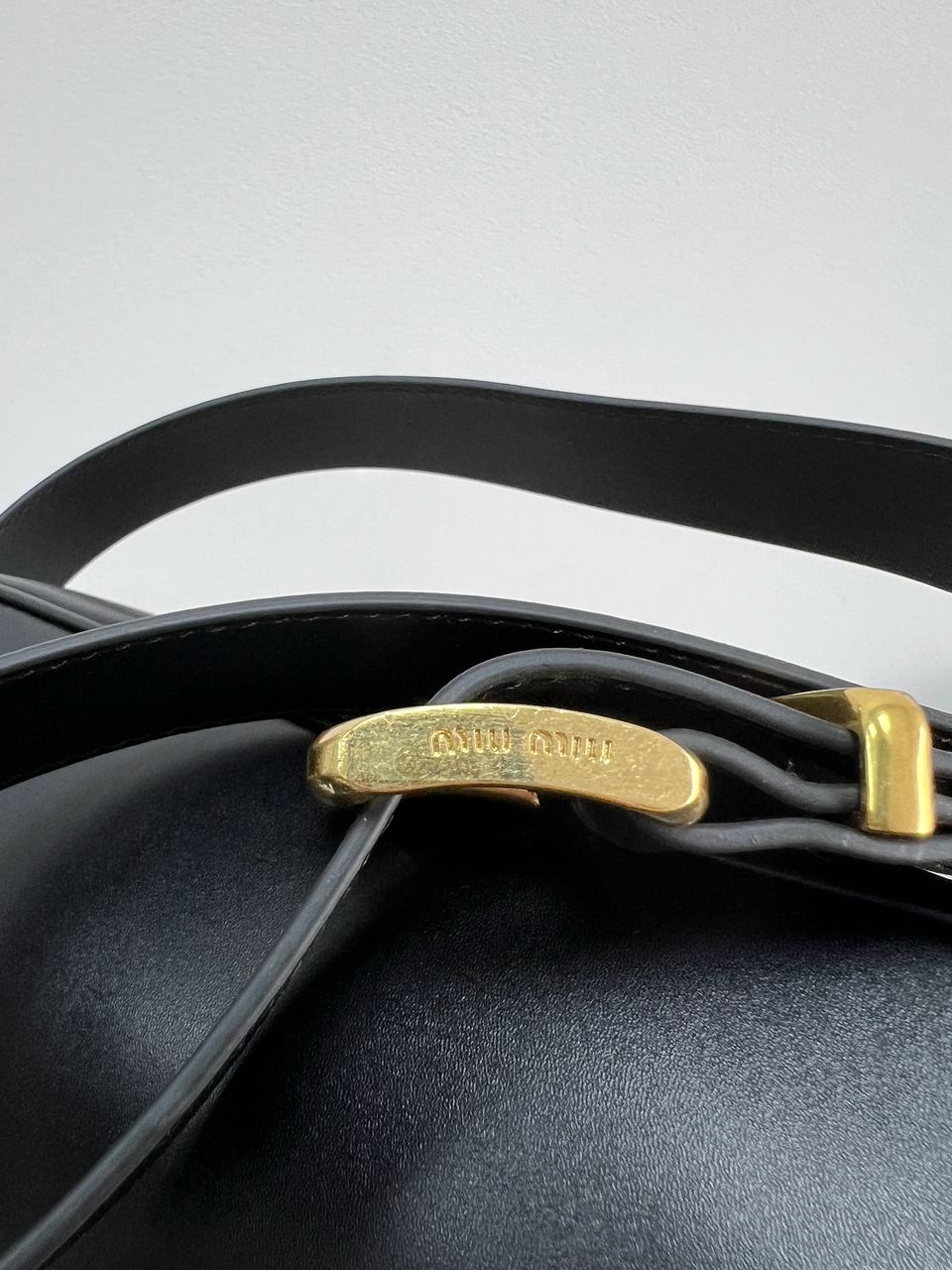 MiuMiu Nappa Leather Shoulder Bag Black - 26