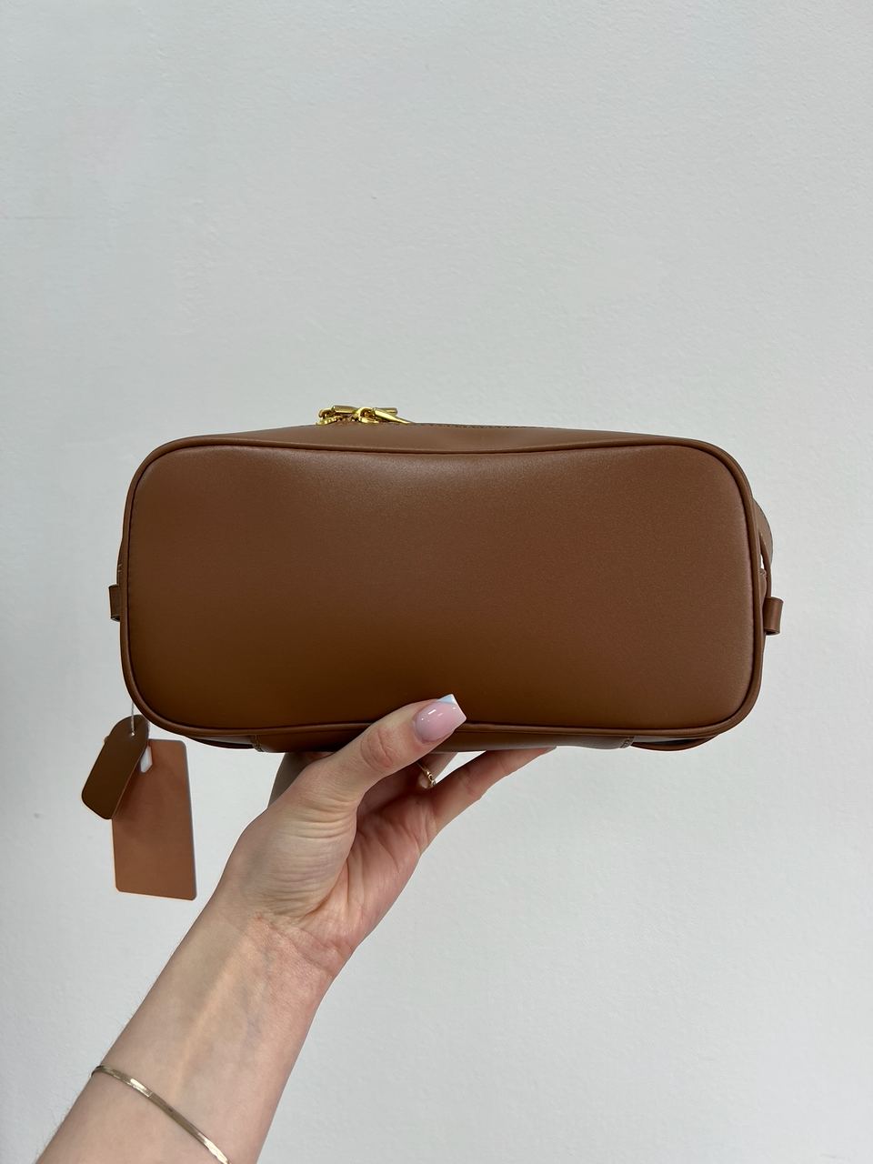 MiuMiu Nappa Leather Shoulder Bag Brown - 18