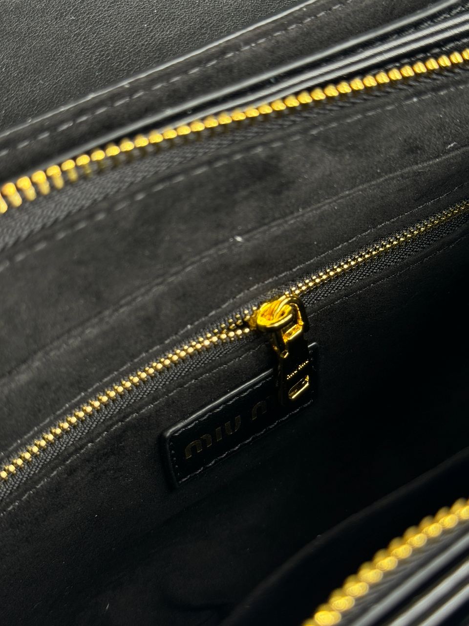 MiuMiu Shoulder Leather Bag Black - 25