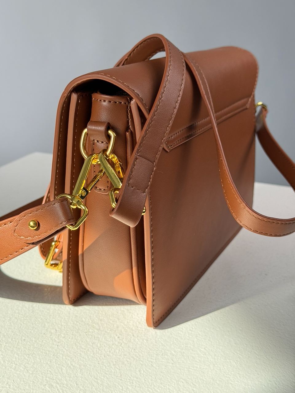 MiuMiu Shoulder Leather Bag Brown - 16