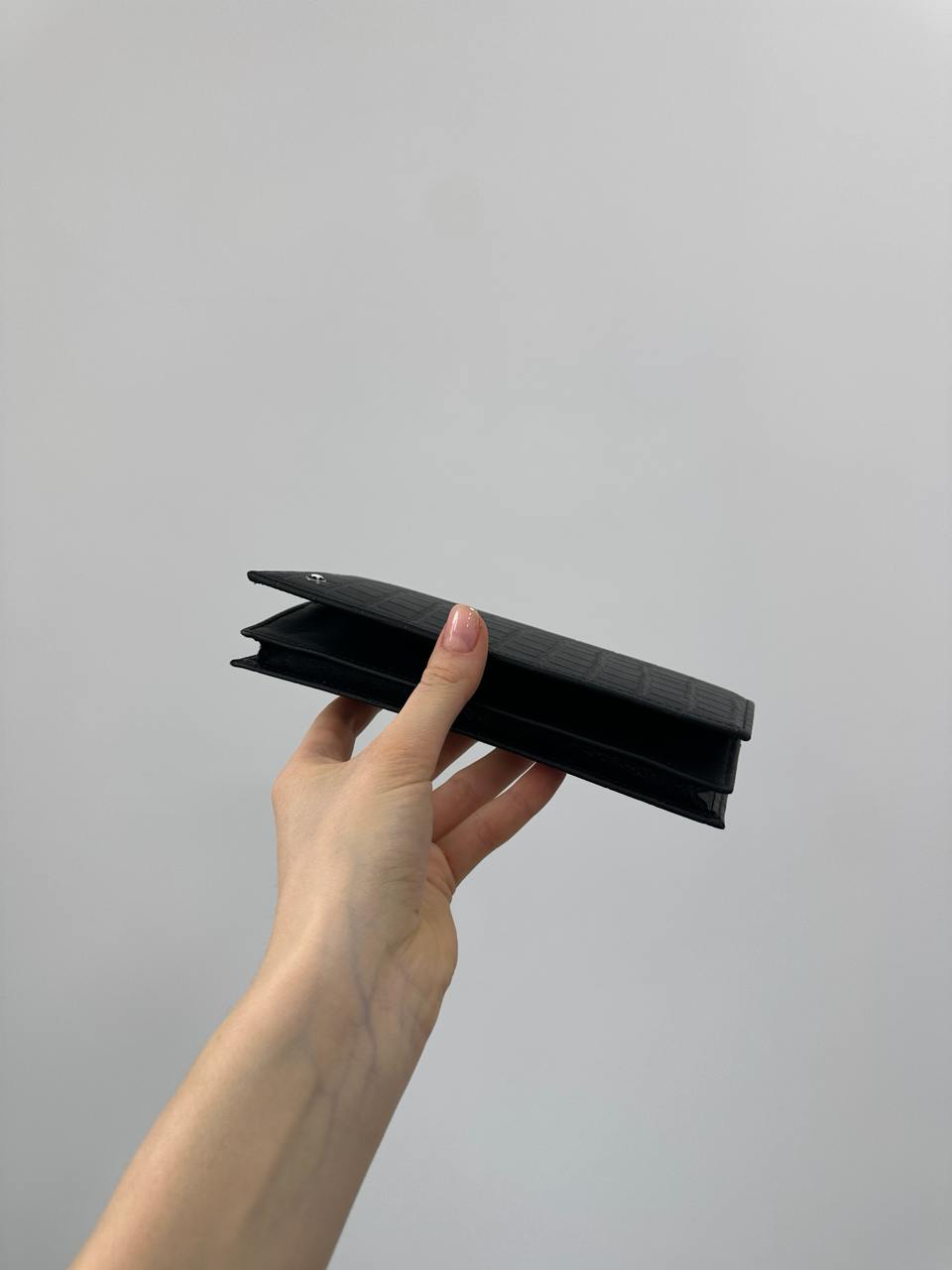 Montblanc Wallet 14cc Crocodile Embossed in Black - 9